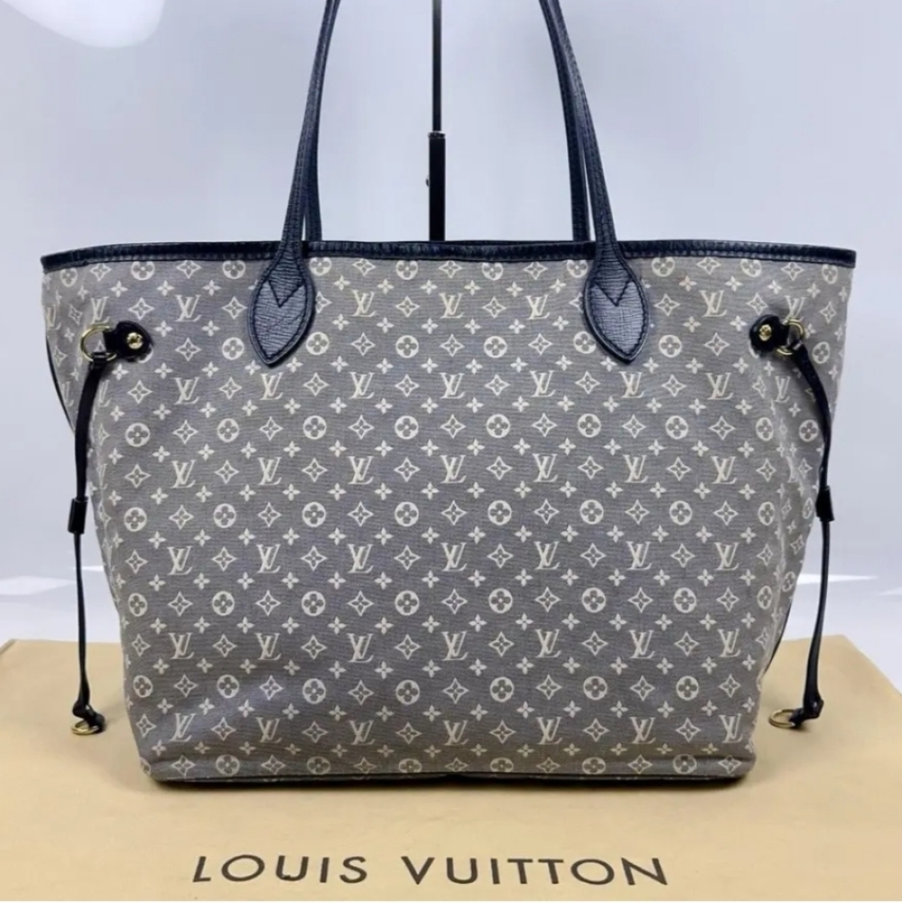 Louis Vuitton Denim Tote Bag Neverful  Blue Women's Authentic Shoulder Bag